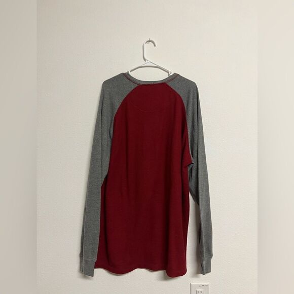 US Polo Assn. T-shirt Long Sleeve Cotton Red Gray Size 3XL - Picture 5 of 6